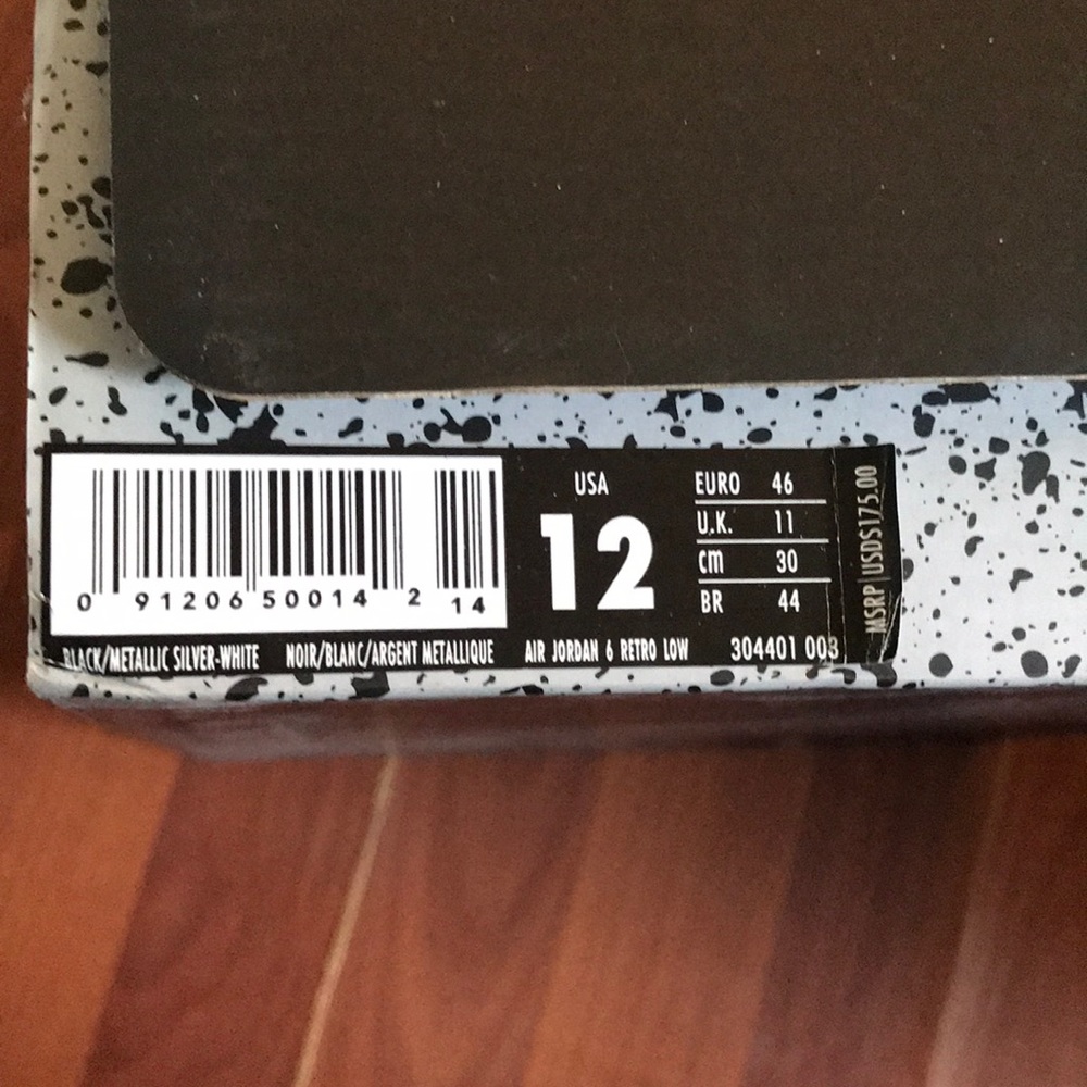 Air Jordan 6 Retro BOX ONLY